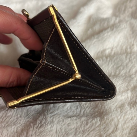 Authentic Fendi Zucca Kiss Lock Coin Wallet - Picture 8 of 13